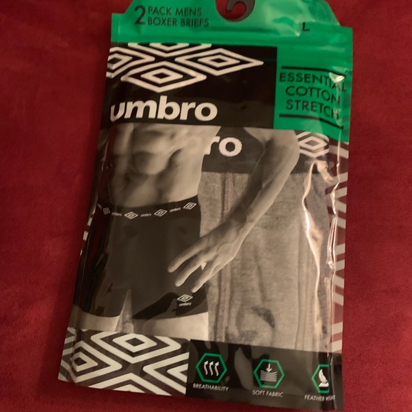 umbro 2 pack men boxer briefs essential cotton stratch - Picture 5 of 6